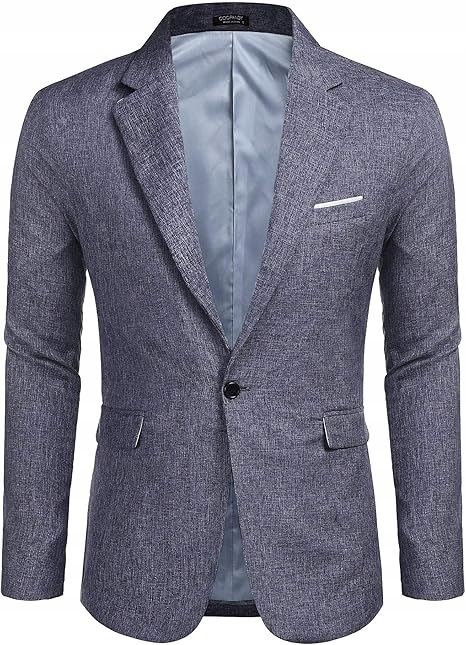Pánské Sako Slim Fit Elegantní Rekreační Ležérní Velikost L