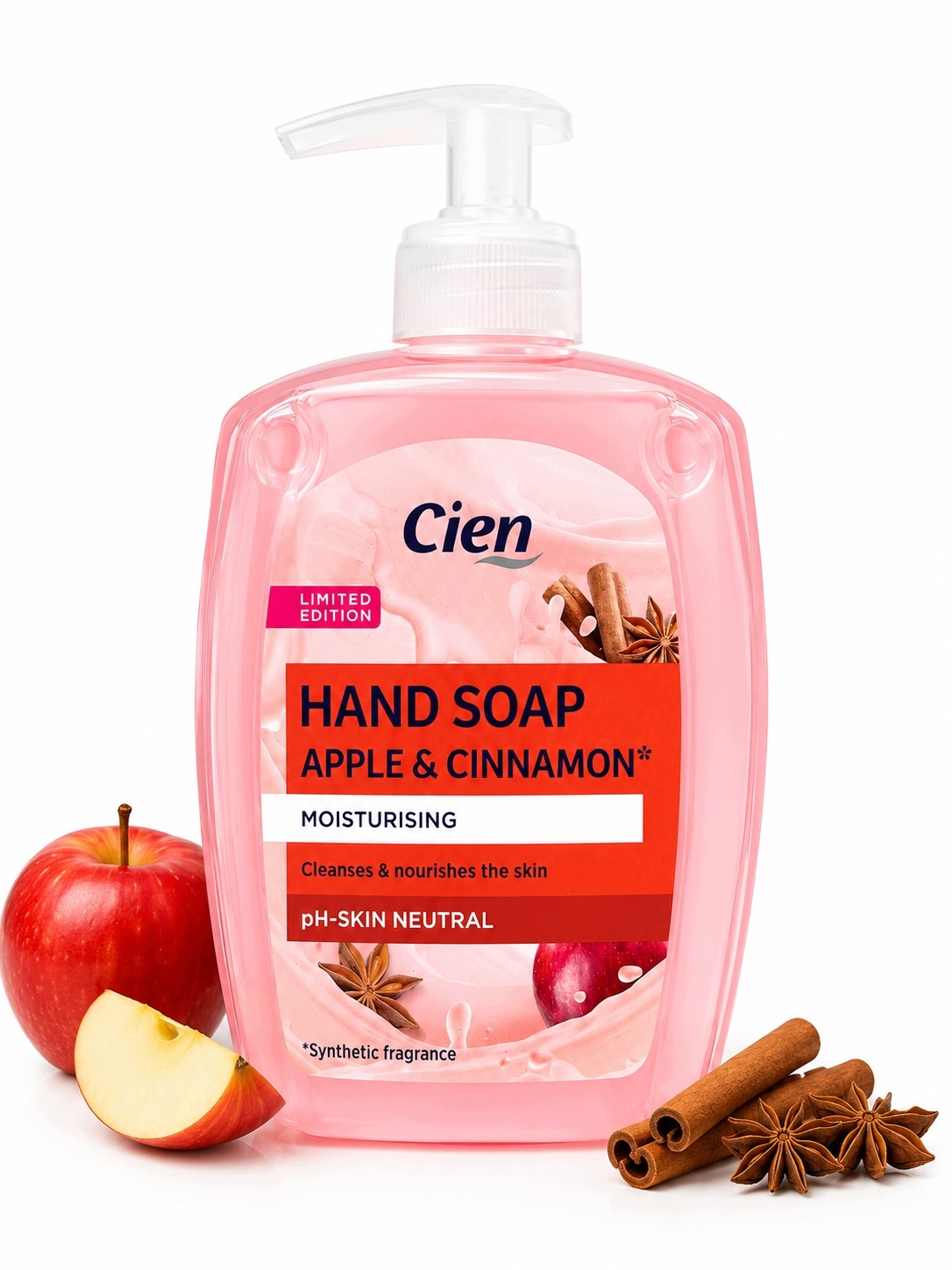 Mydło w płynie Cien Apple & Cinnamon 500 ml z pompką Nawilżające