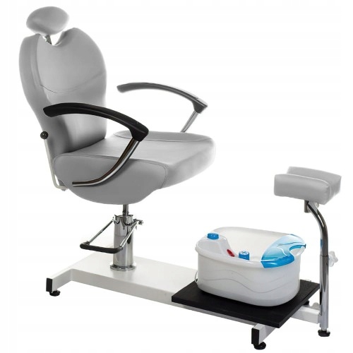 Křeslo na pedikúru s masážním přístrojem na nohy BR-2301, šedá barva