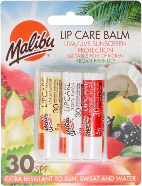 

Malibu Lip Care Balm SPF30 Balsam Do Ust 3szt 9408