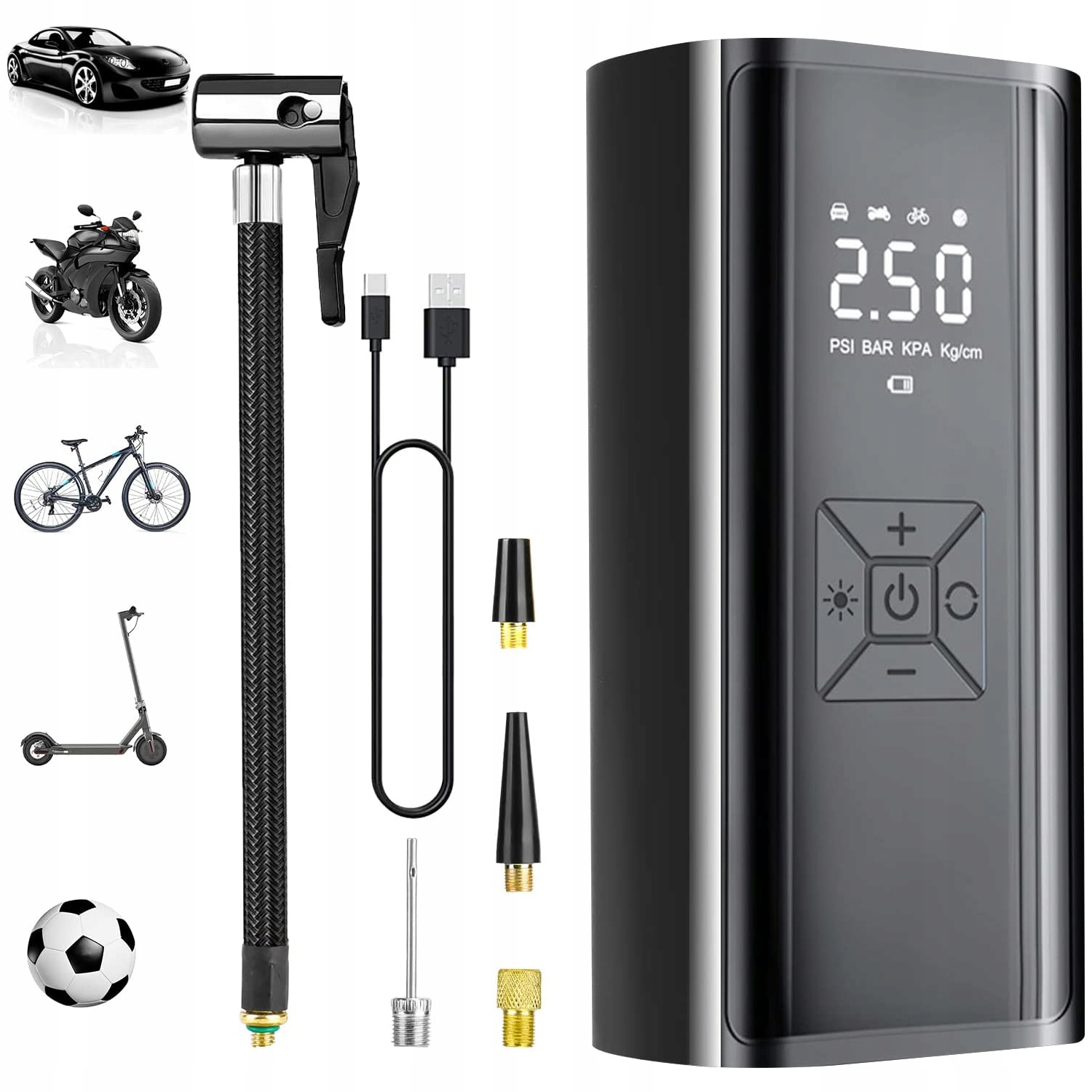 Kompresor Do Auta Akumulátorová Elektrická Pumpa Na Kolo