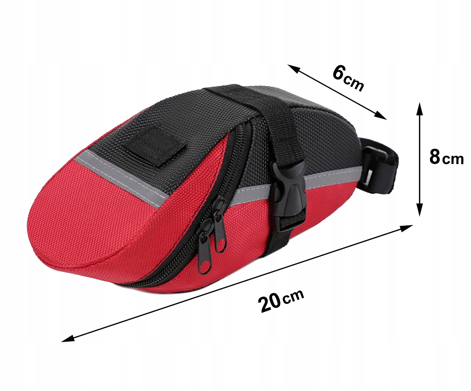 Sakwa rowerowa TYLNA Torba Na Rower POD SIODEŁKO Kod producenta R008-CZERWONY