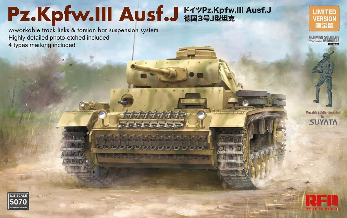 Pz.Kpfw.III Ausf.J 1:35 Rye Field Model 5070