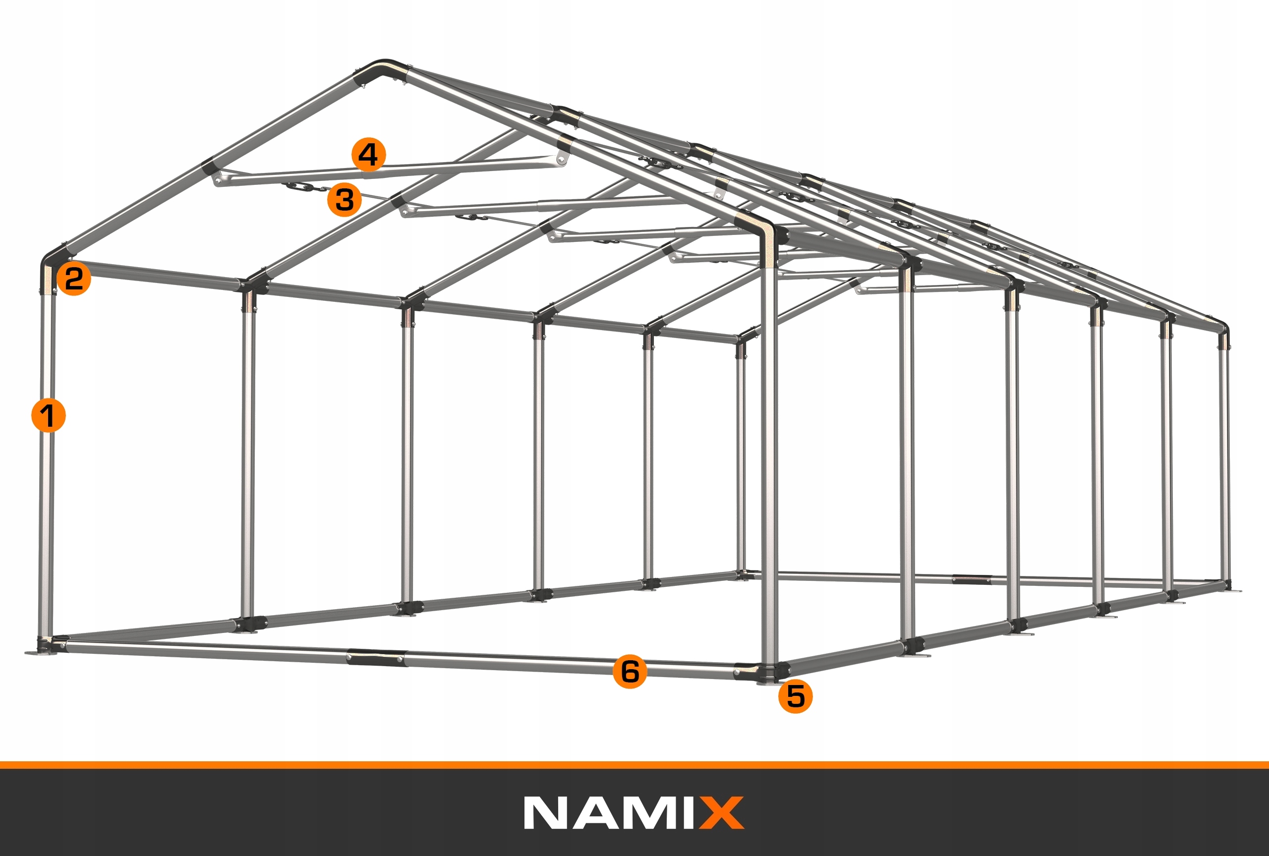 Namiot GRAND 4x10 magazynowy RÓŻNE KOLORY Producent NAMIX