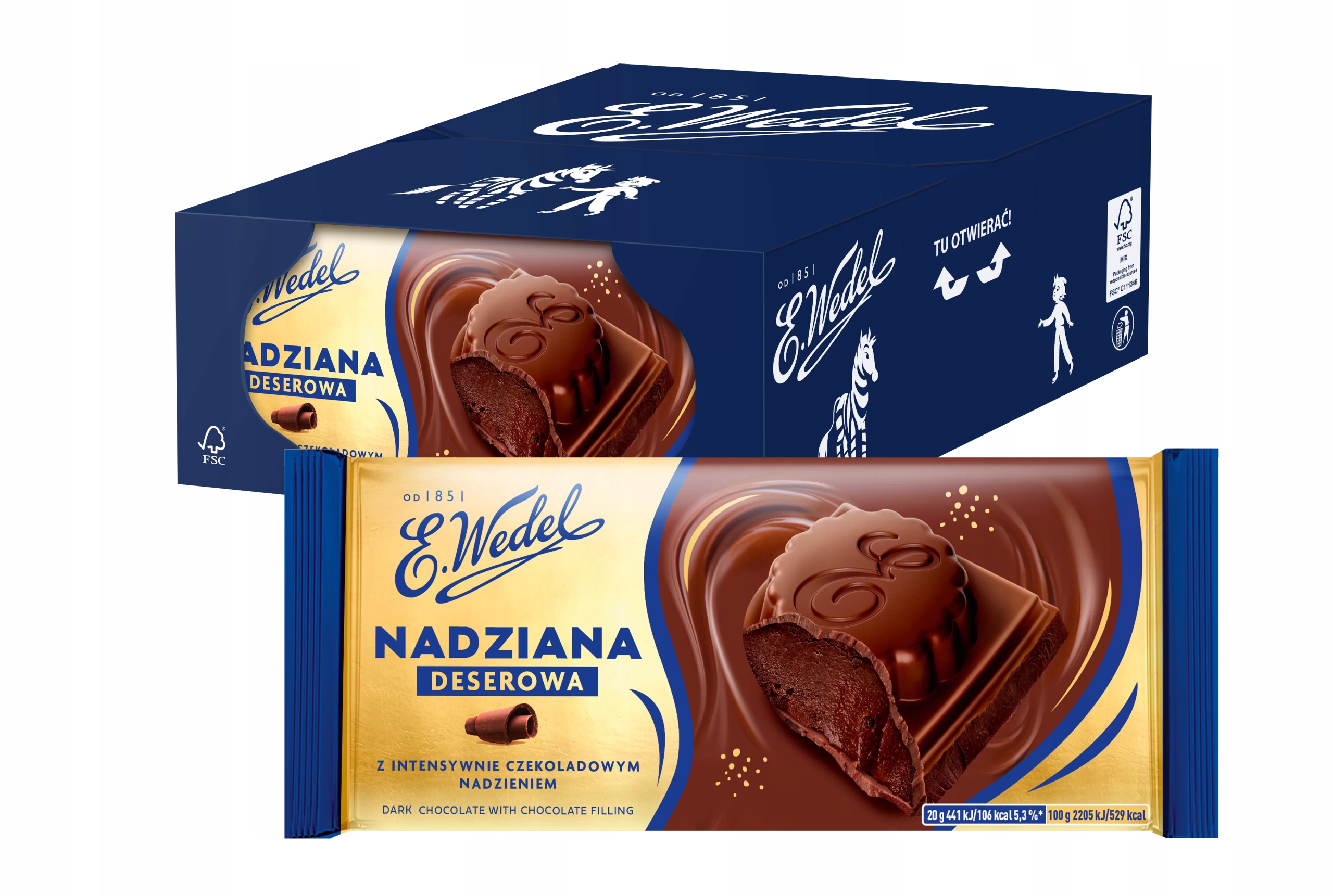 Czekolada Nadziana Deserowa E.Wedel 1,9 kg (19 szt. x 100 g)
