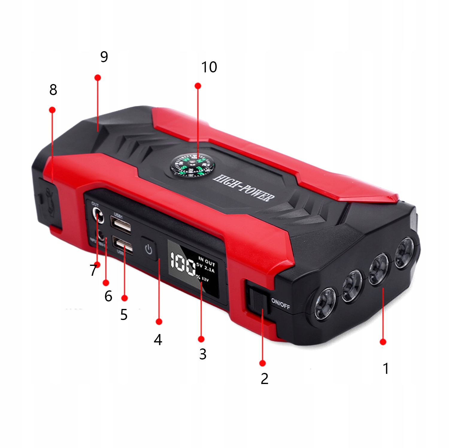 JUMP ROZRUSZNIK SAMOCHODOWY 28000MAH POWERBANK URZĄDZENIE AUTOSTARTOWE EAN (GTIN) 0191491624063