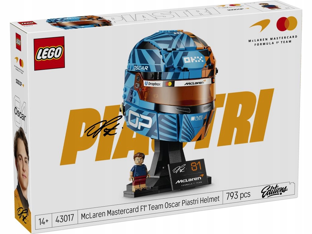 Lego 43017 Edice McLaren Mastercard F1 Tým Helma Oscara Piastriho