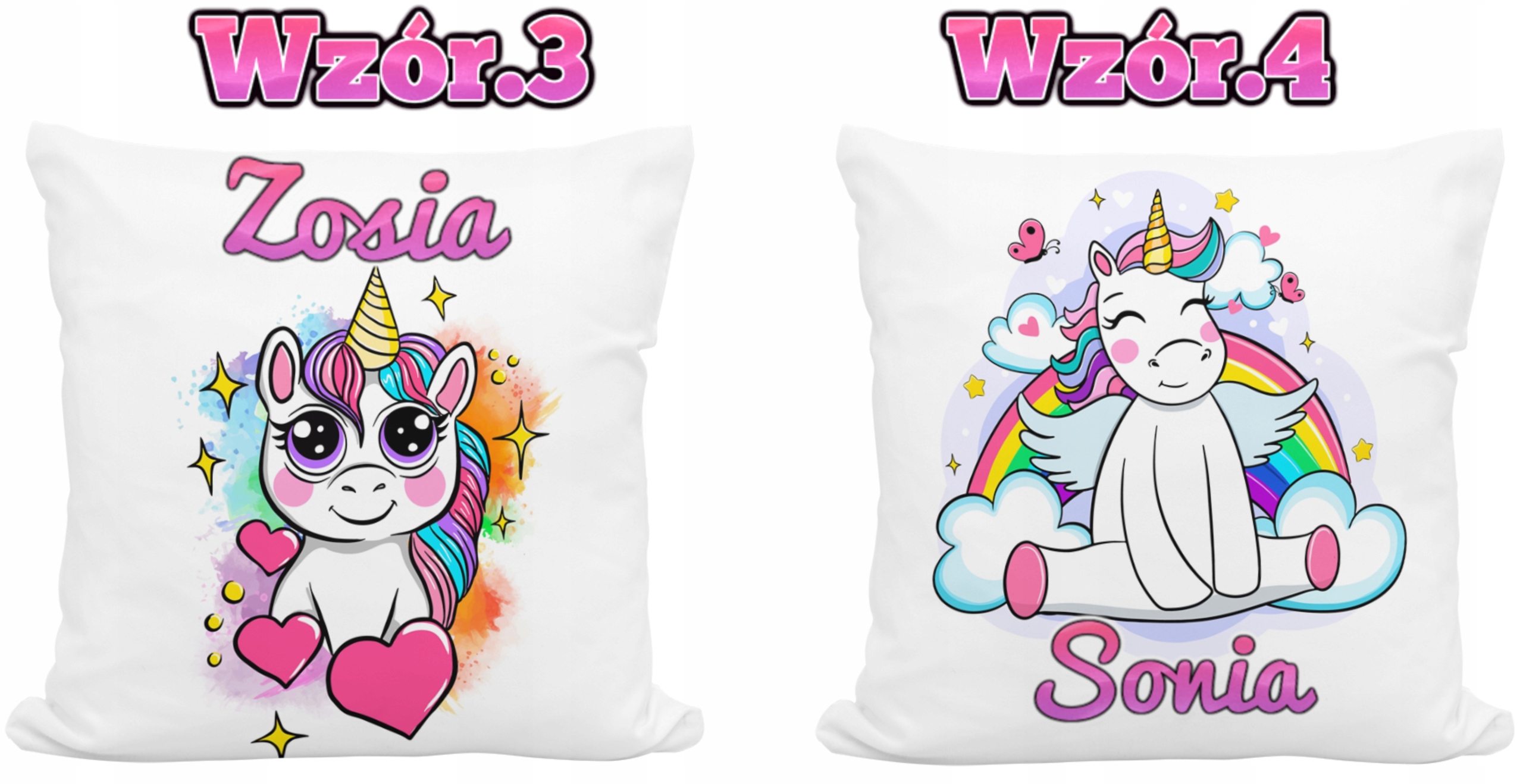 PODUSZKA UNICORN JEDNOROŻEC DLA DZIECI Z IMIENIEM Marka inna