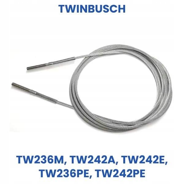 Náhrada Twin Busch: Oceľové zdvíhacie lano pre TW236M, TW242A, TW242E, T