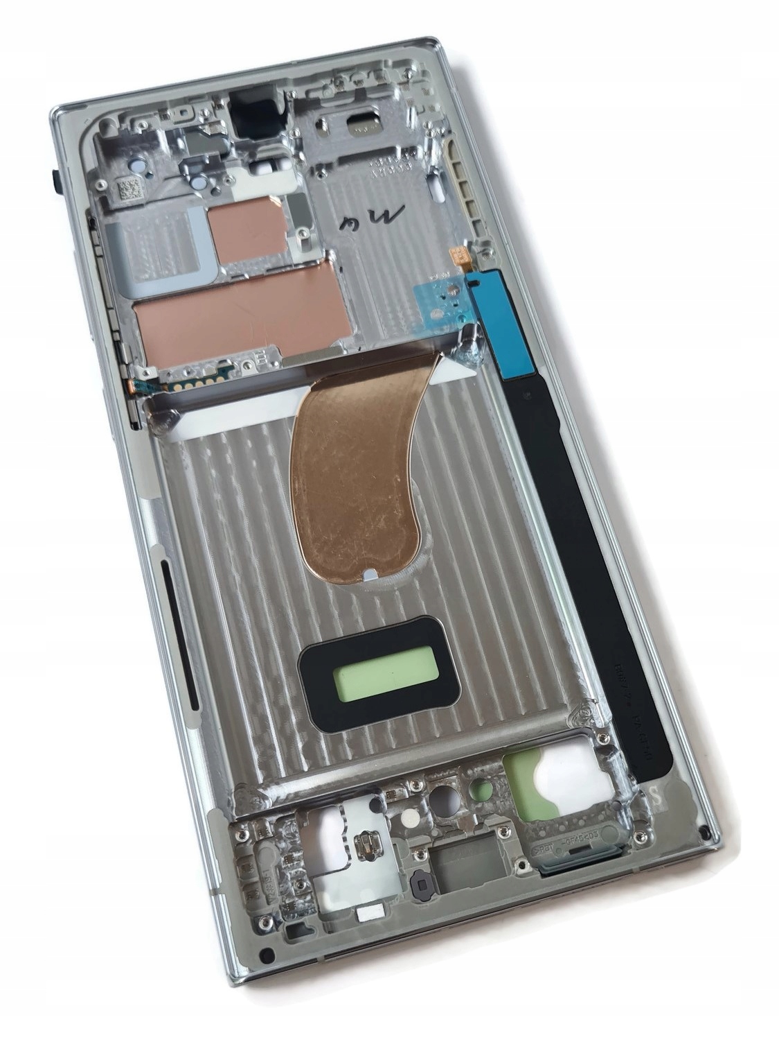 Org Korpus rámik puzdro pre Samsung Galaxy S23 Ultra (SM-S918), modrý