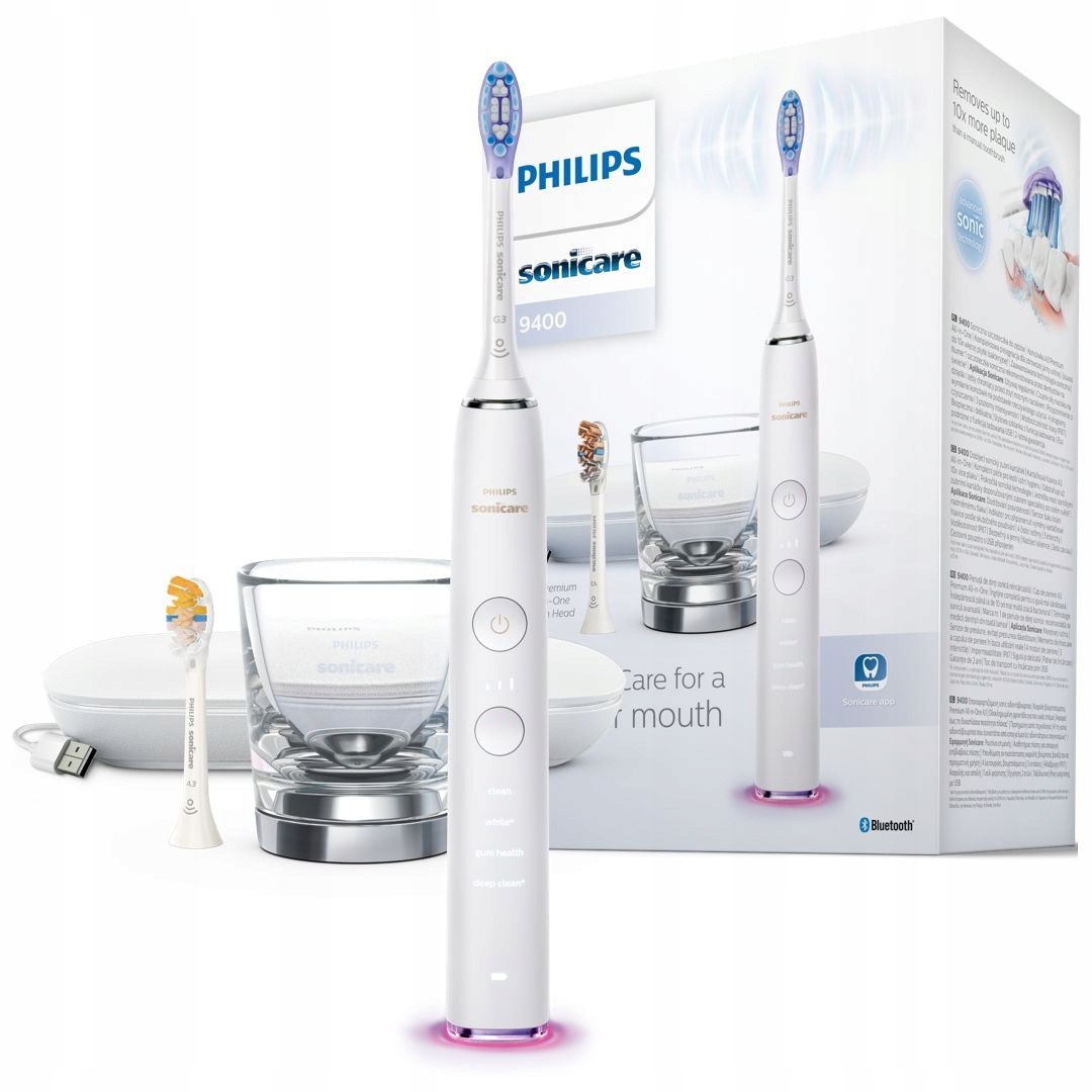 Philips Sonicare DiamondClean 9400 szczoteczka soniczna biała HX9917/88