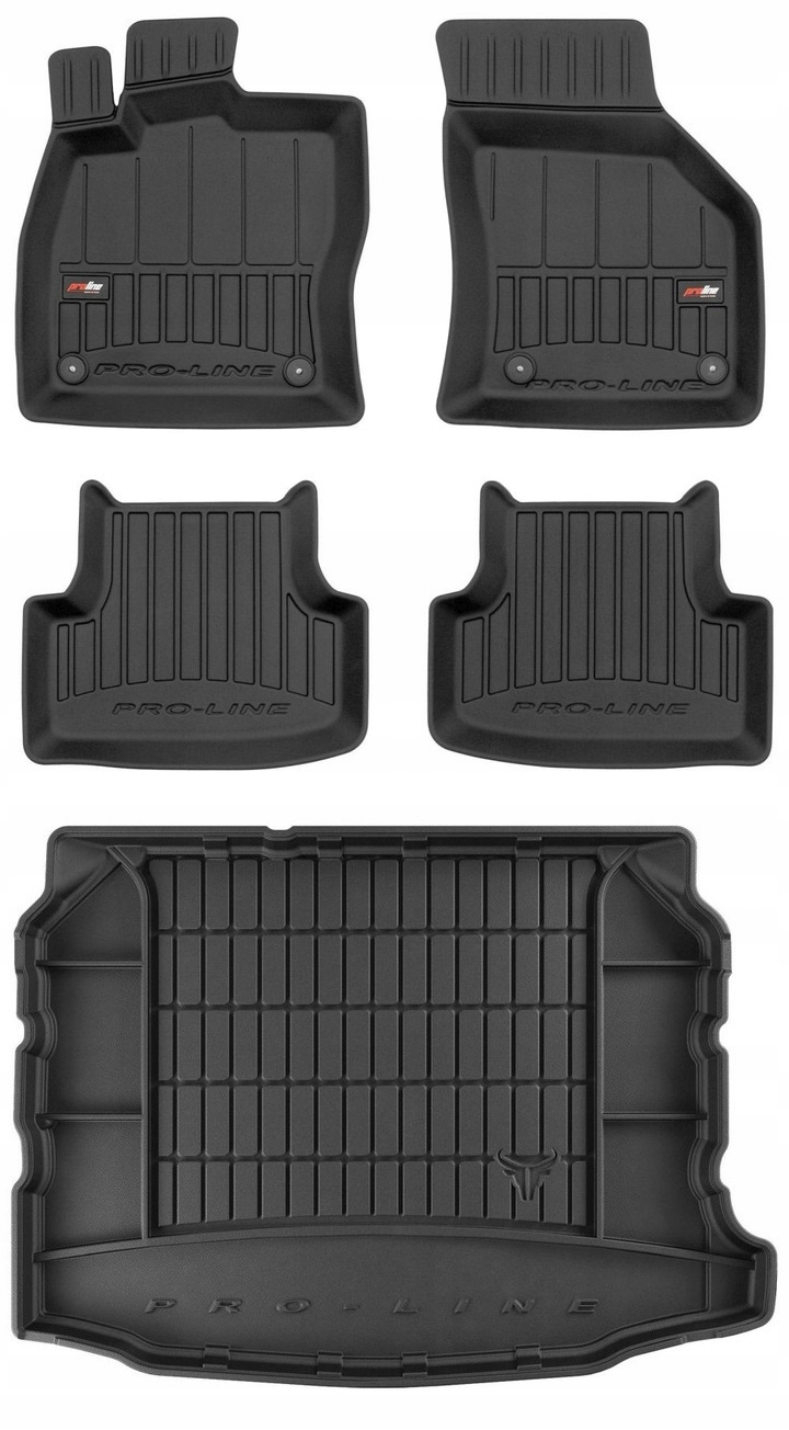 Sada 3D gumových koberců rohože Seat Leon 3 Cupra 2012-2020