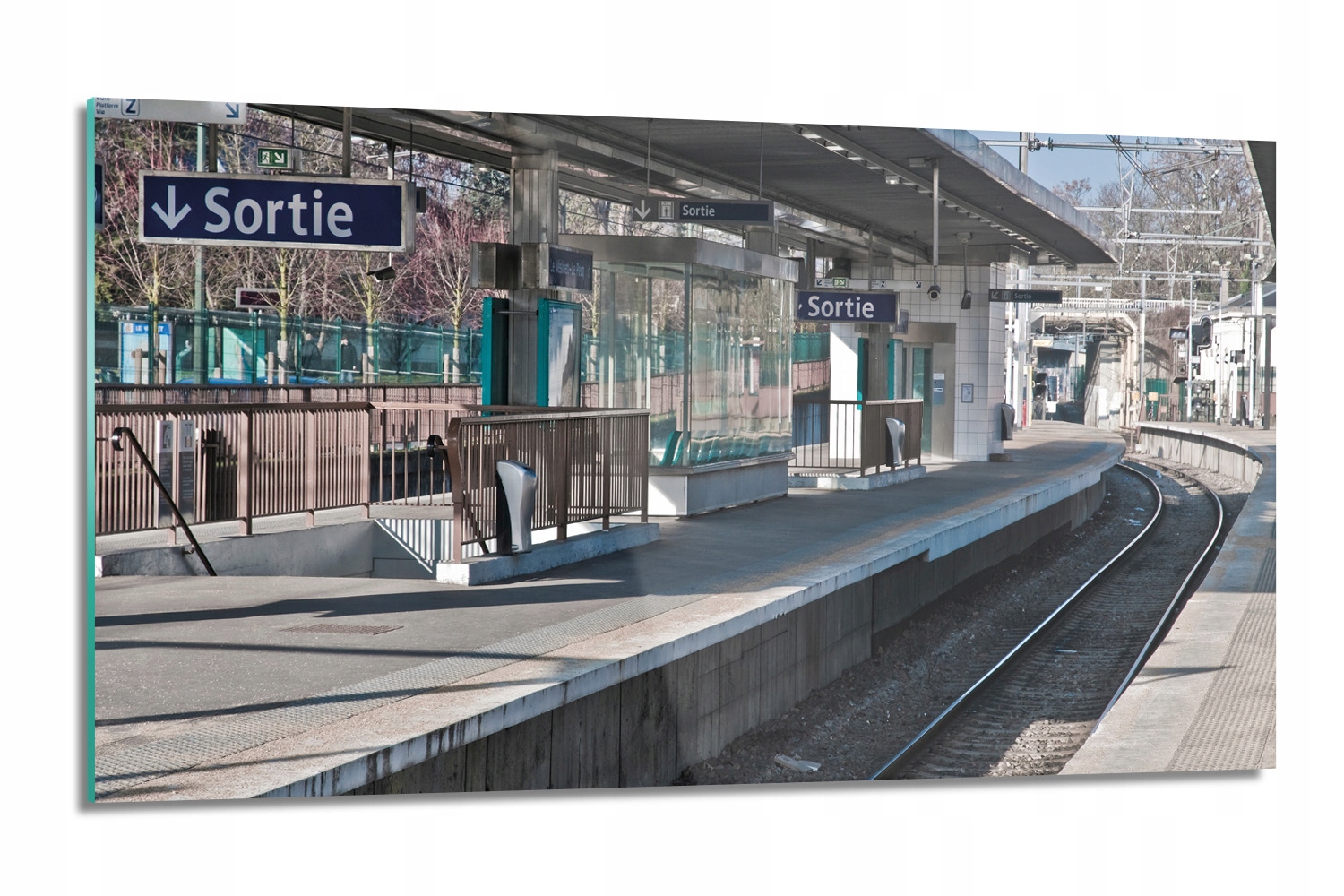 dekor Francúzsko železnica nástupište lacobel 120x60 s fotografiou