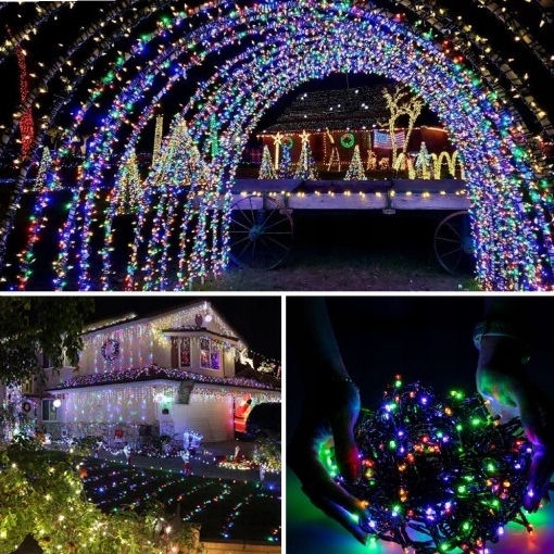 LAMPKI CHOINKOWE 1000LED MULTIKOLOR ZEW/WEW Marka bez marki