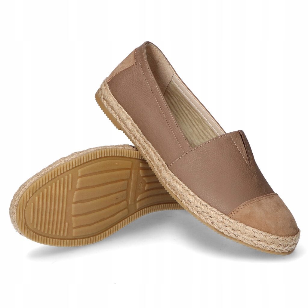 Espadryle Veronna 1040 Orzechowe Lico 37 Wzór dominujący bez wzoru
