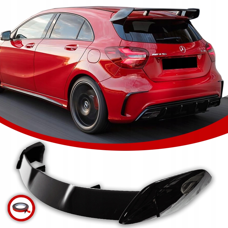 Mercedes A45 W176 Spoiler, Zadní Kryt Amg, Černý Lesk