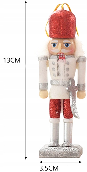 DREWNIANY DZIADEK DO ORZECHÓW NA CHOINKĘ 4 SZT Marka inna