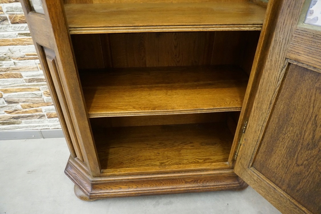 WITRYNA DĘBOWA PŁASKA CIEMNA SZER. 80 CM p-1019 Typ stojąca