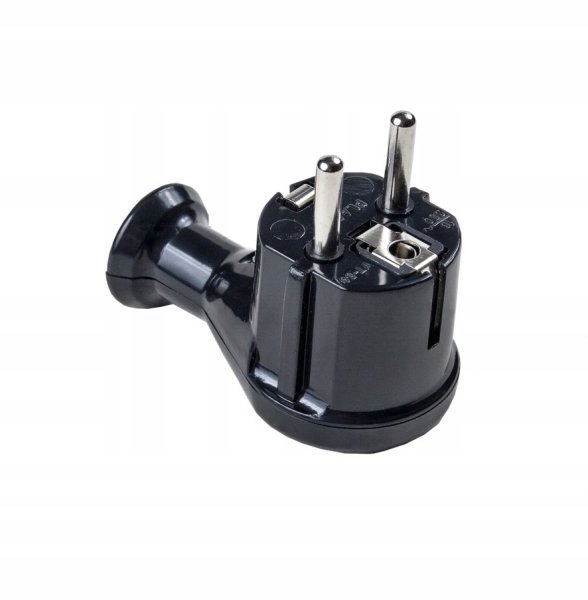 

Wtyczka kątowa 16A z/u Uni-Schuko czarna WT-50