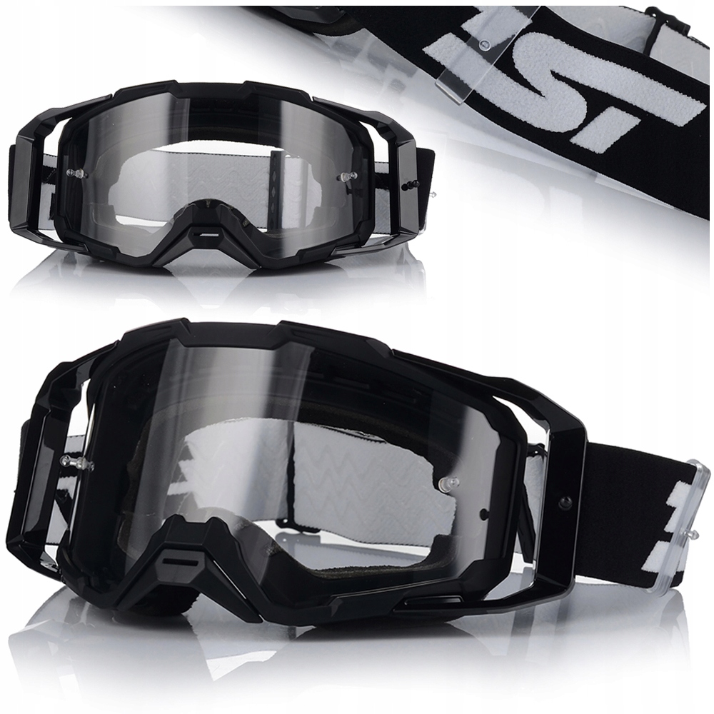 Motocyklové Brýle 1ST MX01 Antipara Antifog Cross Quad Atv Enduro Černé