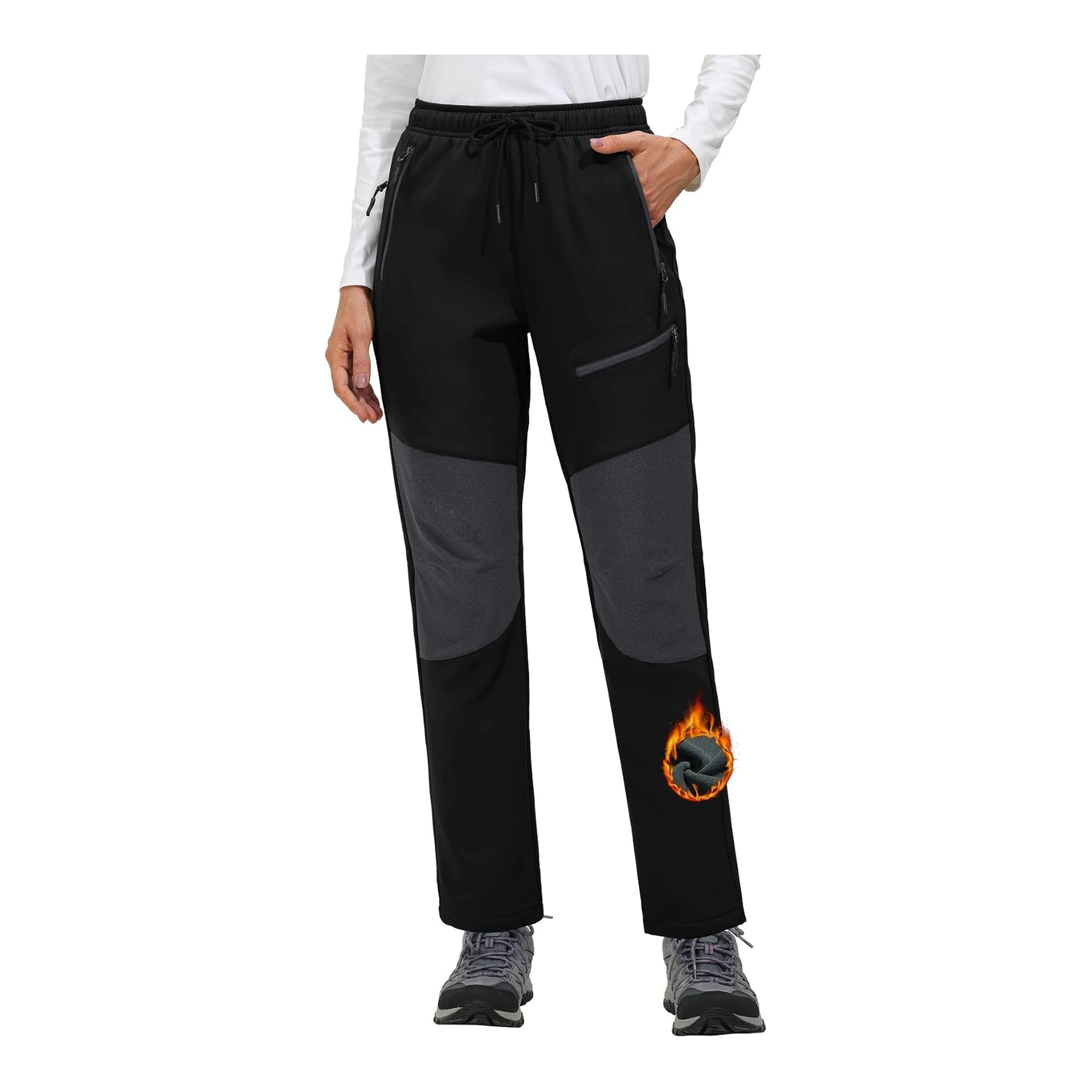 Spodnie damskie trekkingowe zimowe ocieplane softshell narciarskie XXL