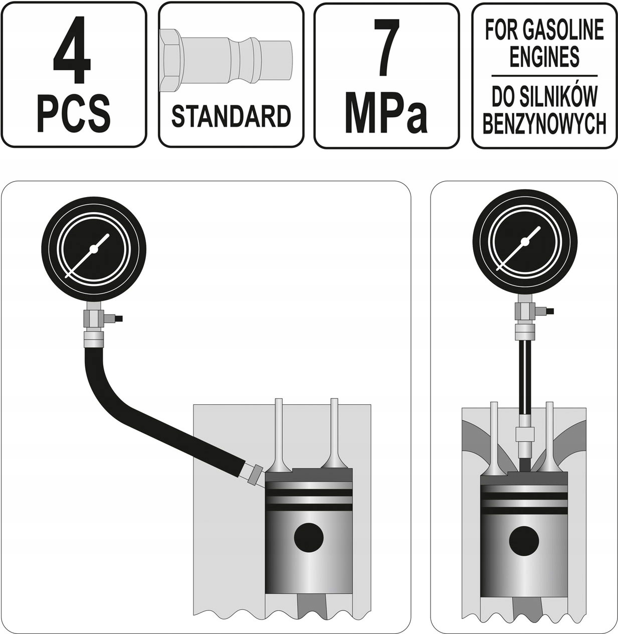 YATO MIERNIK TESTER POMIAR SZCZELNOSCI CYLINDROW Brand Yato