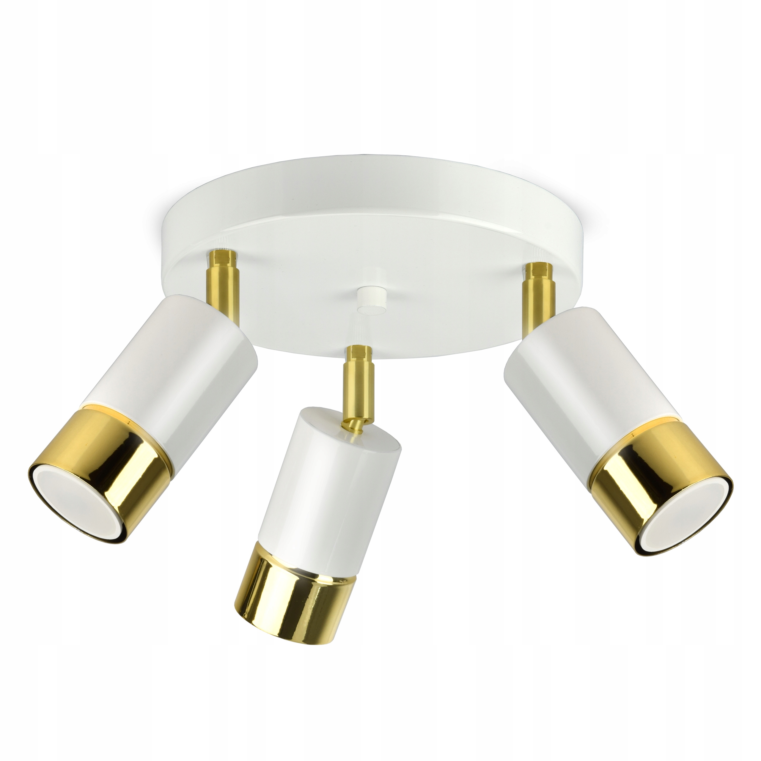 

Lampa Sufitowa Tuby Metal Biała Złota Led GU10