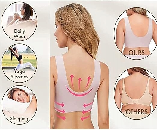 Biustonosz ultrawygodny z siateczką, bez zapinania kobiecy rozmiar 2L (XL) Materiał dominujący nylon