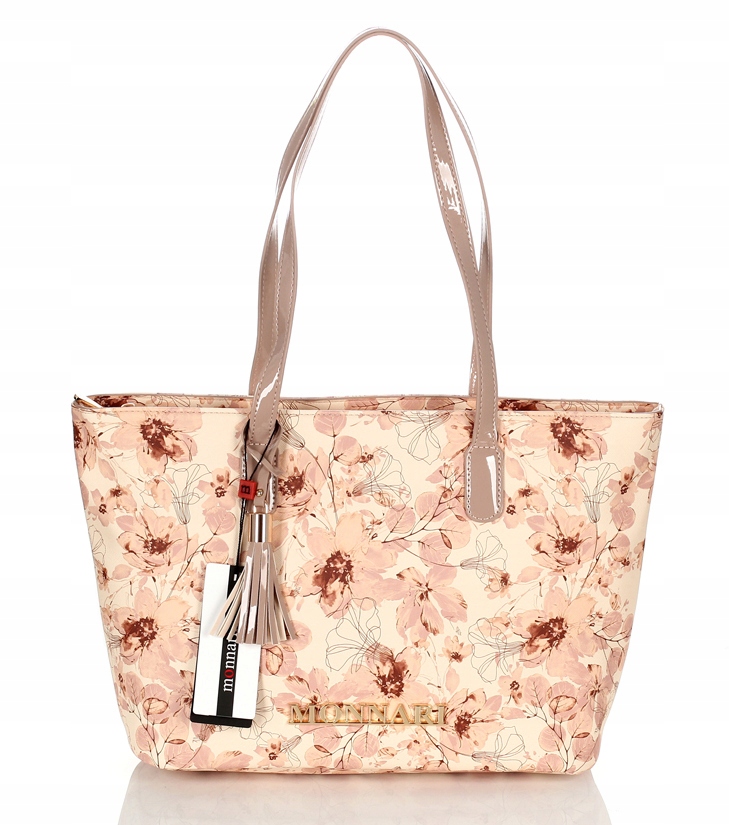 

Monnari Modna pakowna torba w kwiaty Shopper Bag