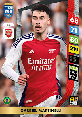 2025 Panini Adrenalyn XL Fifa 365 44 Gabriel Martinelli