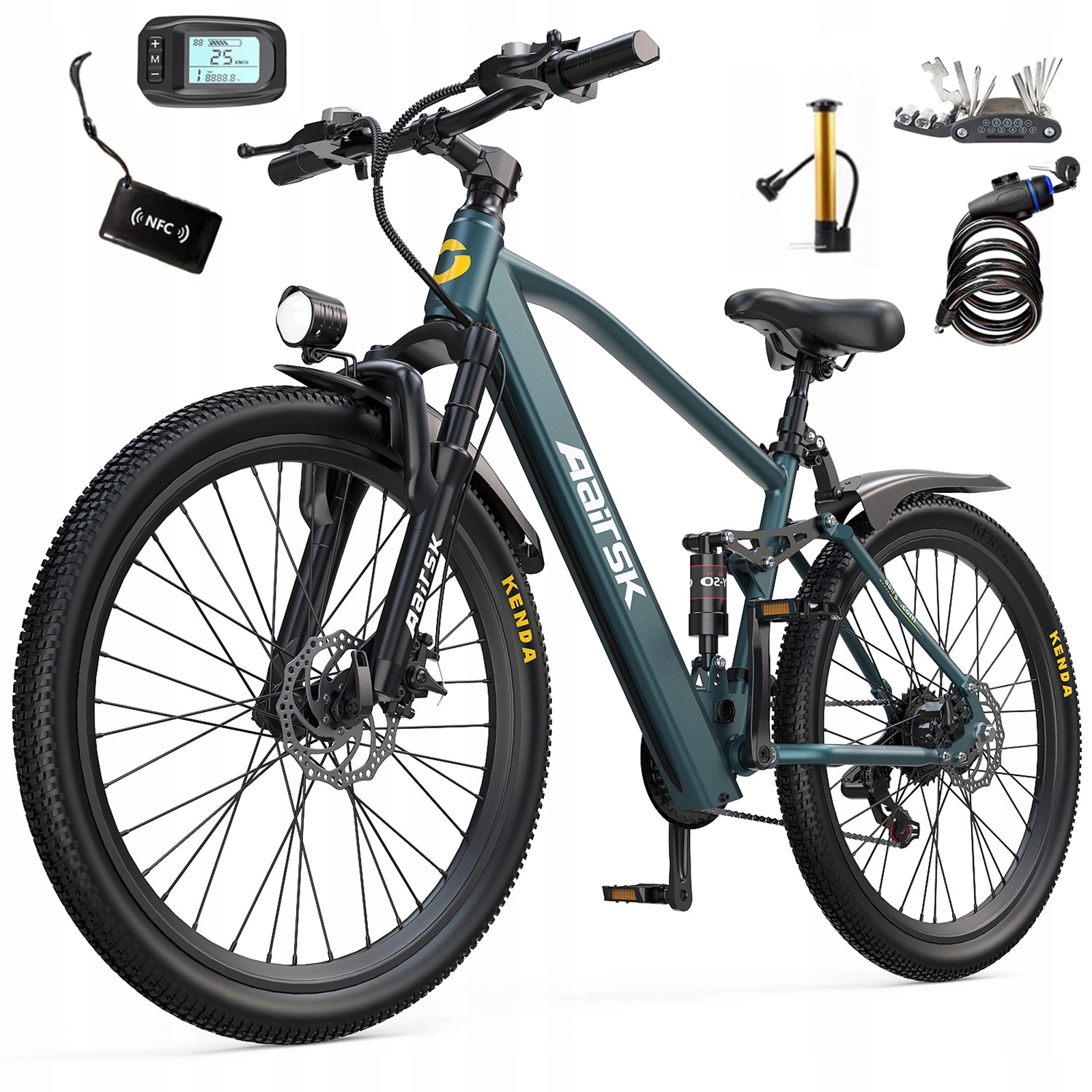 24" Elektrokolo do města/terénu Aairsk GT900 250W 36V 13AH 70KM 21 rychlostí