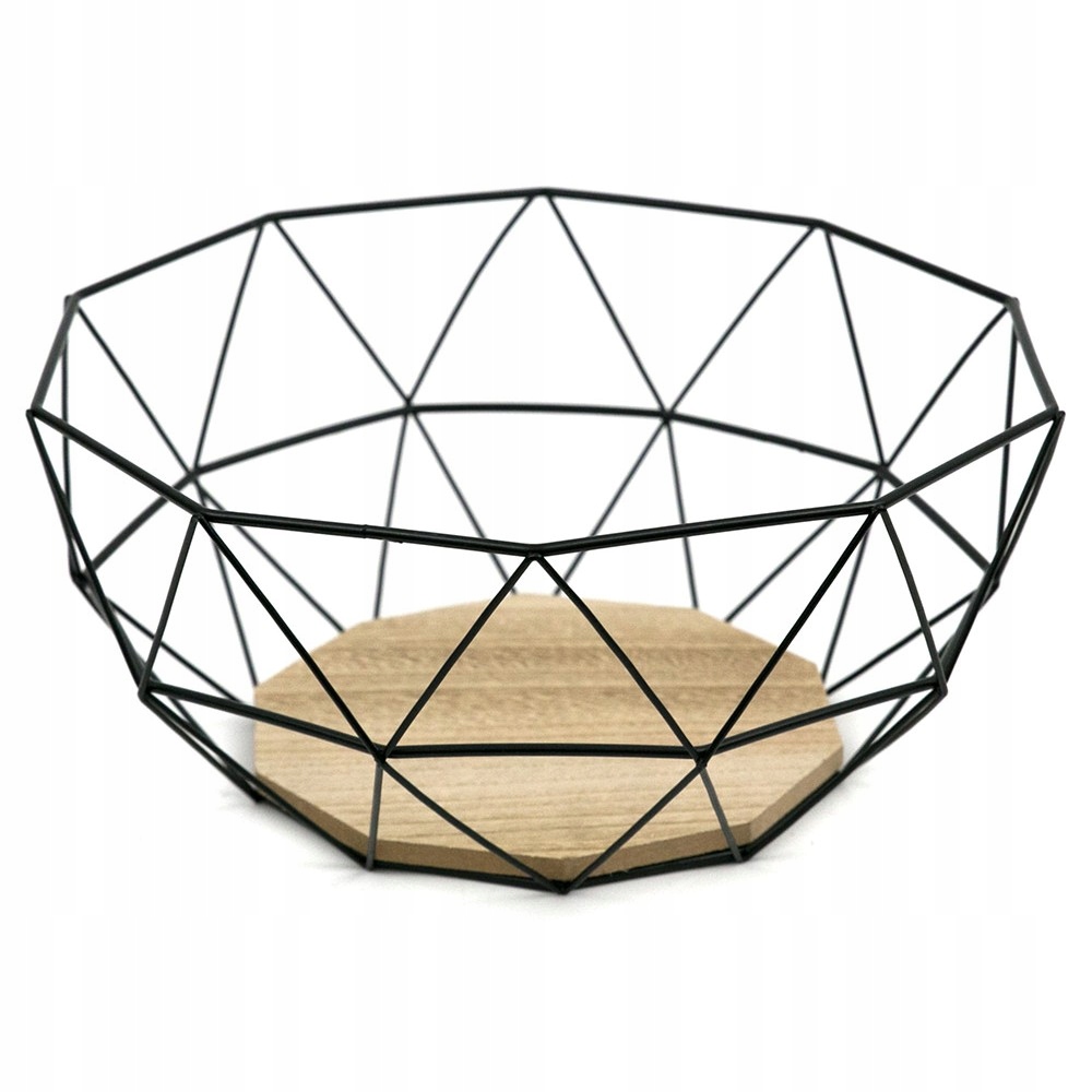 

Patera Metalowa Czarna BRĄZOWA26cm Koszyk Na Owoce