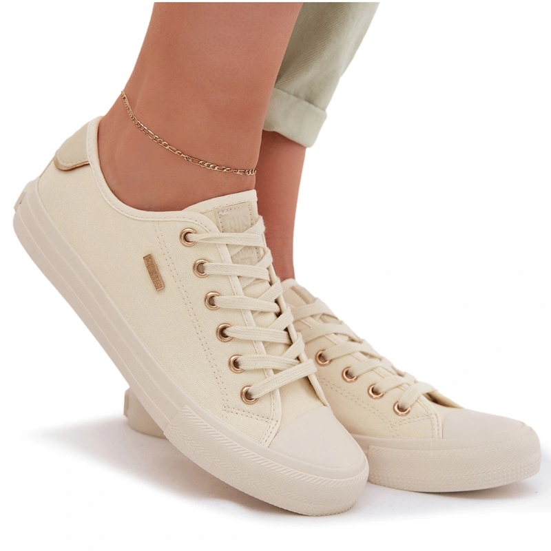 Dámské Tenisky Big Star Nízké Látkové Tenisky Světle Béžové 39