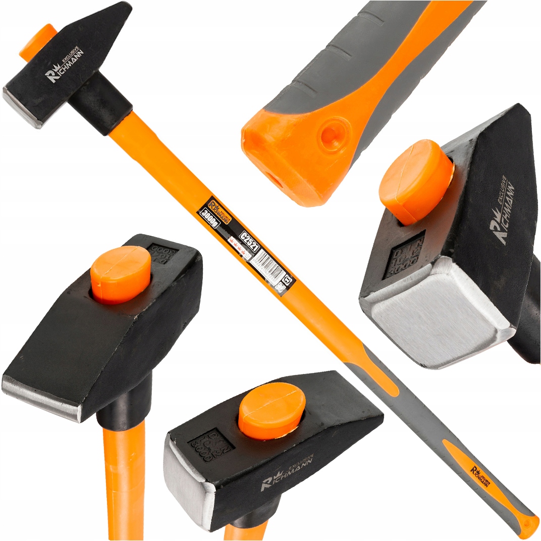 Młotek Młot Ślusarski 5000g 5kg Trzonek Fiberglass Włókno Szklane Stal Kuta