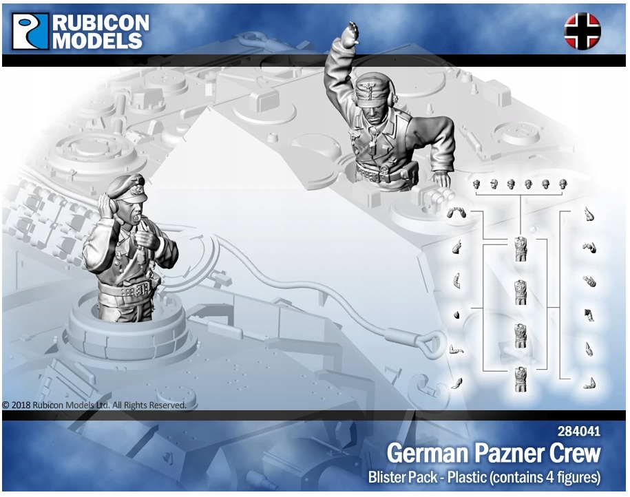 Rubicon Models - German Panzer Crew Modele do Bolt Action 3ed