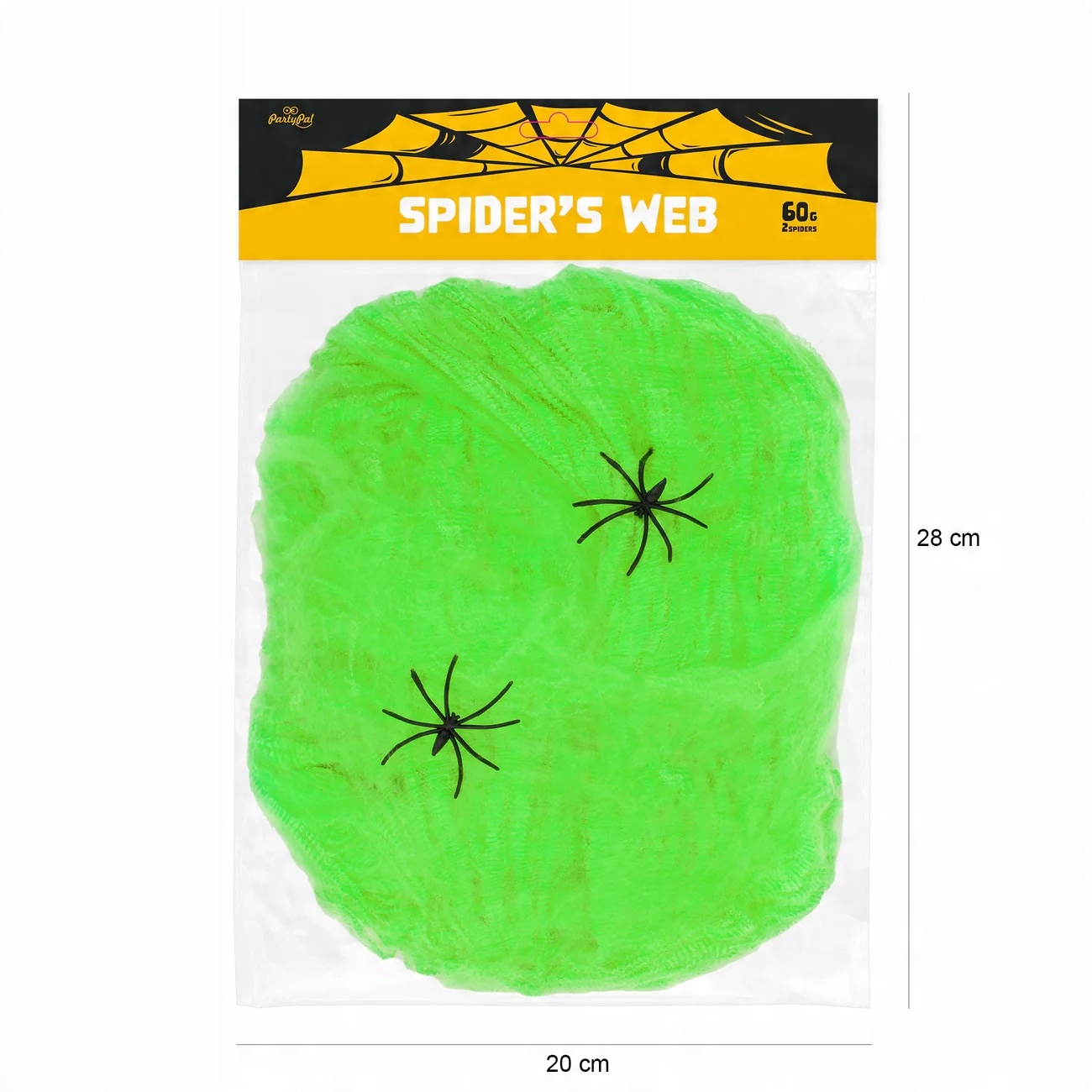 

Sztuczna pajęczyna Zielona 60 g girlanda Halloween