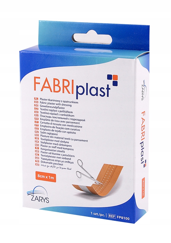 

Plaster tkaninowy z Opatrunkiem 8 cm x 1 m