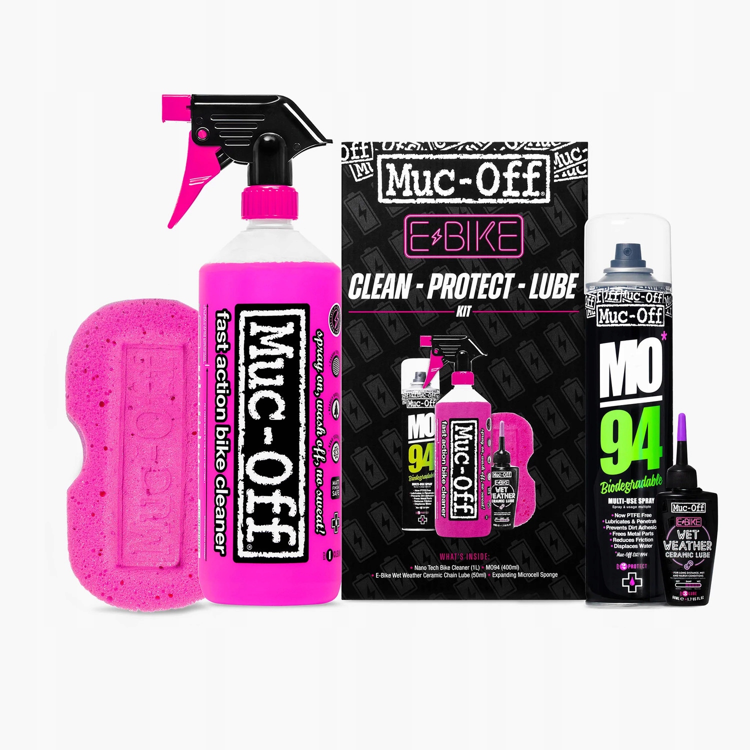 Muc-Off zestaw do czyszczenia roweru eBike Clean, Protect & Lube Kit