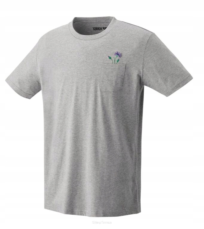 Koszulka tenisowa Yonex Flowers męska szara r.L