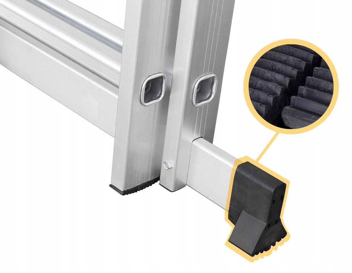 Drabina Aluminiowa 3x7 stopni Wielofunkcyjna Uniwersalna wys. Robocza 5m Materiał aluminium