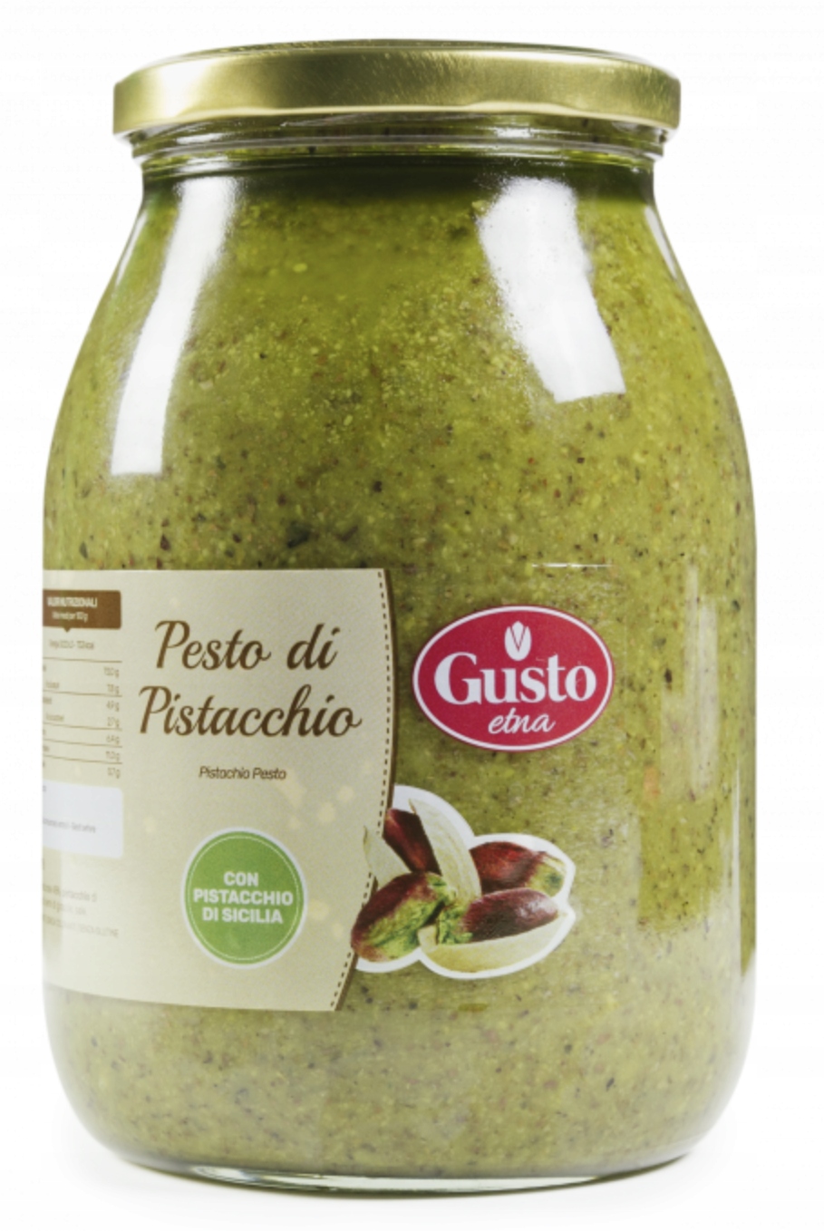 Pistáciové pesto 60% pistácie Gusto Etna Sicílie 1 kg con Trapani Igp