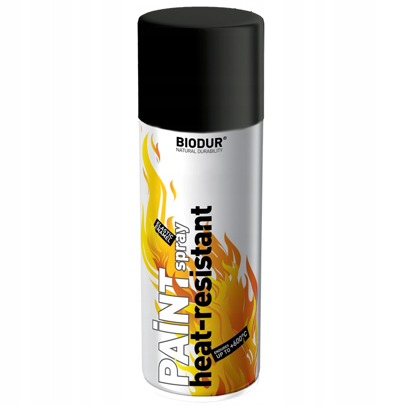 FARBA SPRAY ŻAROODPORNA +600°C 400ML CZARNA