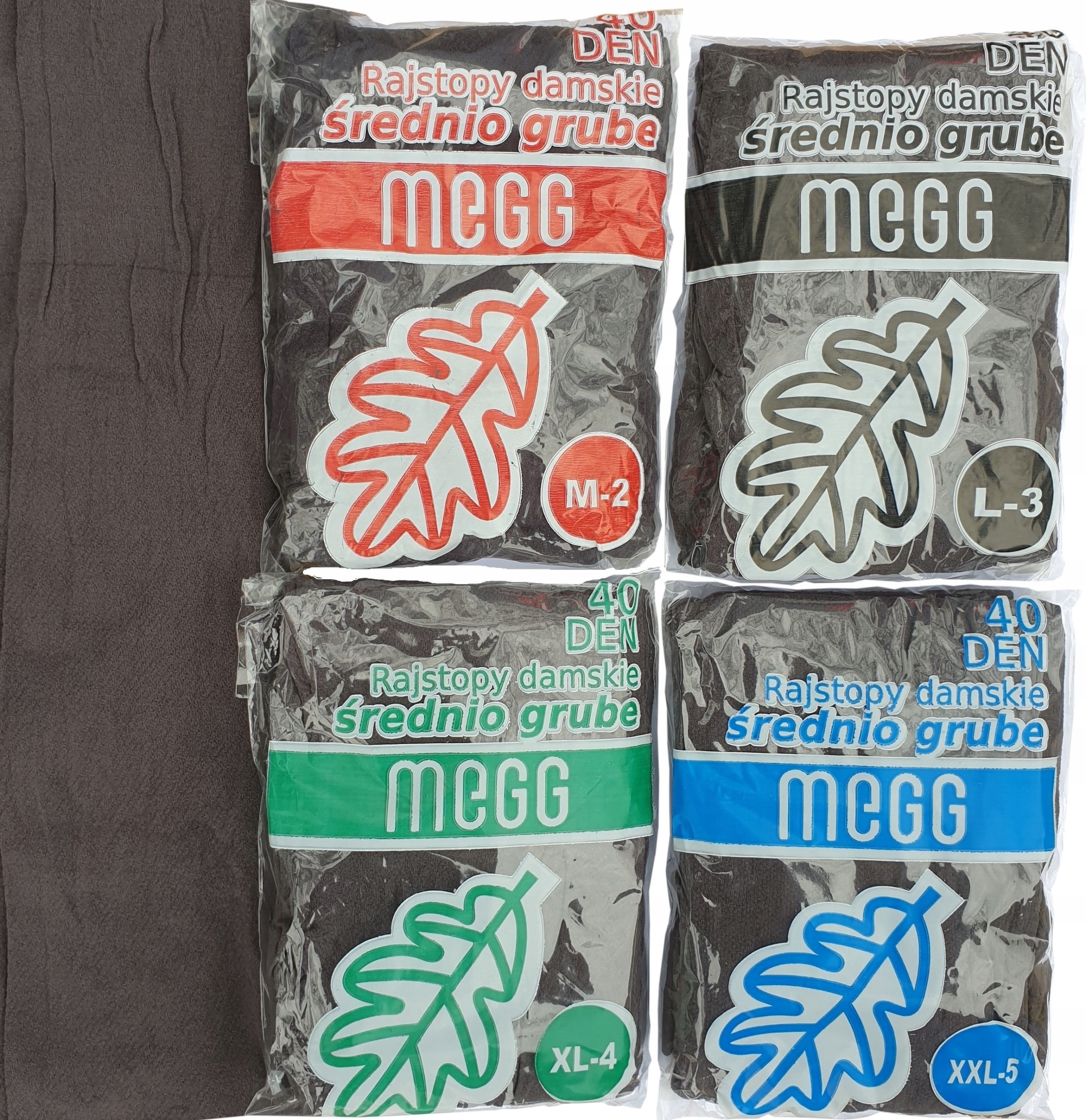 

Rajstopy średnio grube Bez Klina 2 - M Megg Grafit
