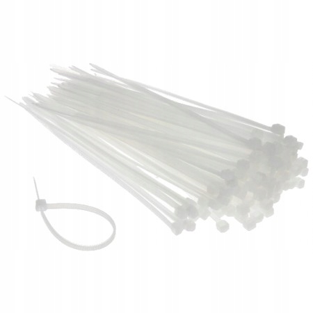OPASKI ZACISKOWE 4,8X200 KABLOWE TRYTKI UV BIAŁE A.40.48200 ELPROMET 100szt