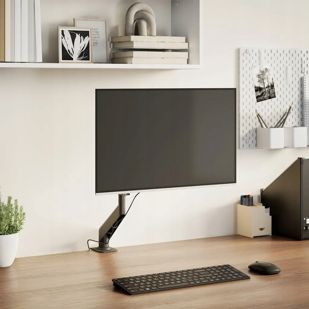 Rameno na monitor max. 72" plynová pružina 10 kg Černý 4012169