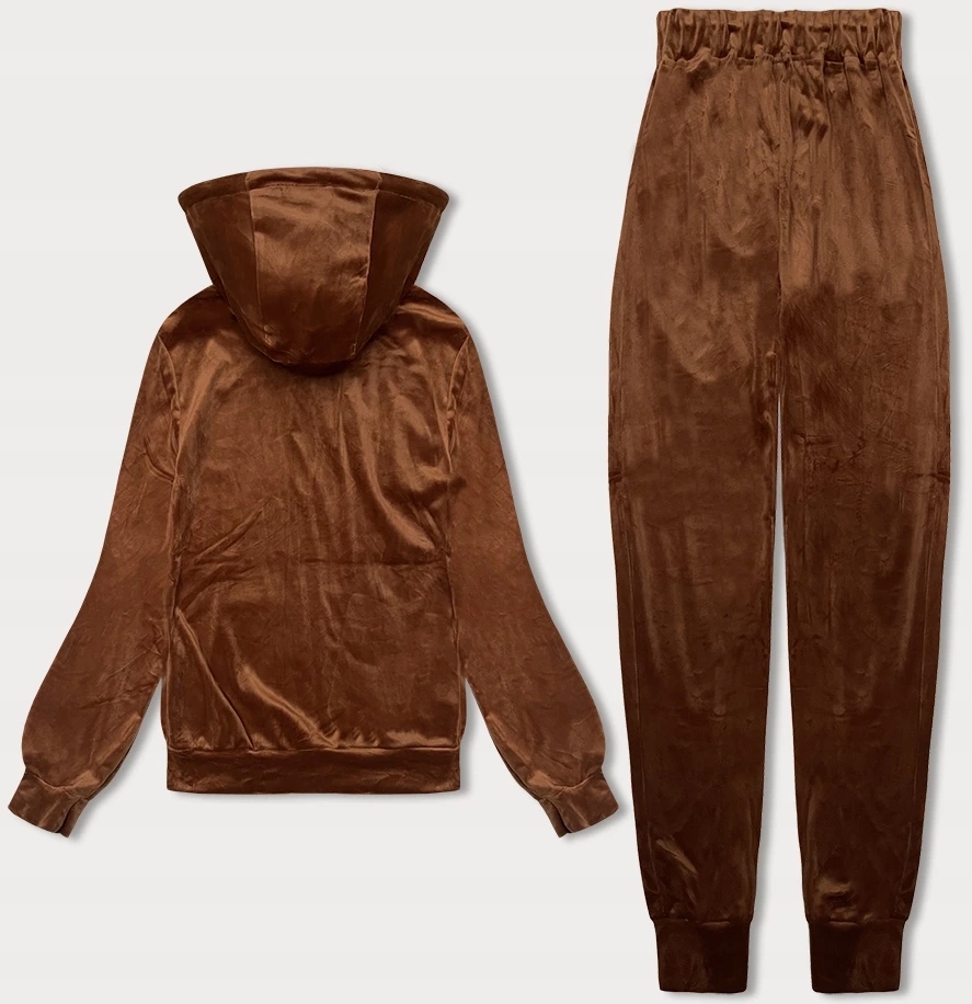 KOMPLET DRESOWY WELUROWY 8C1176 J.BRĄZ M (38) Marka J STYLE