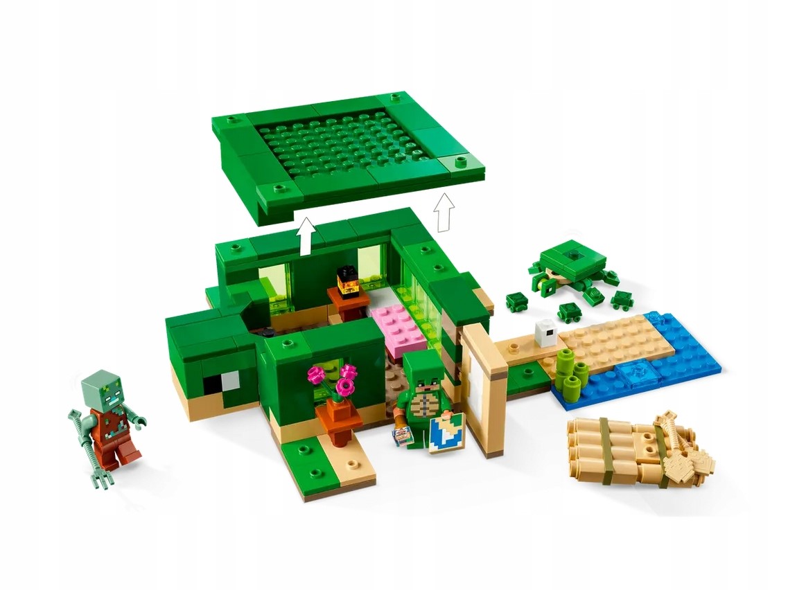 Lego 21254 Minecraft Domek na plaży żółwi Płeć unisex