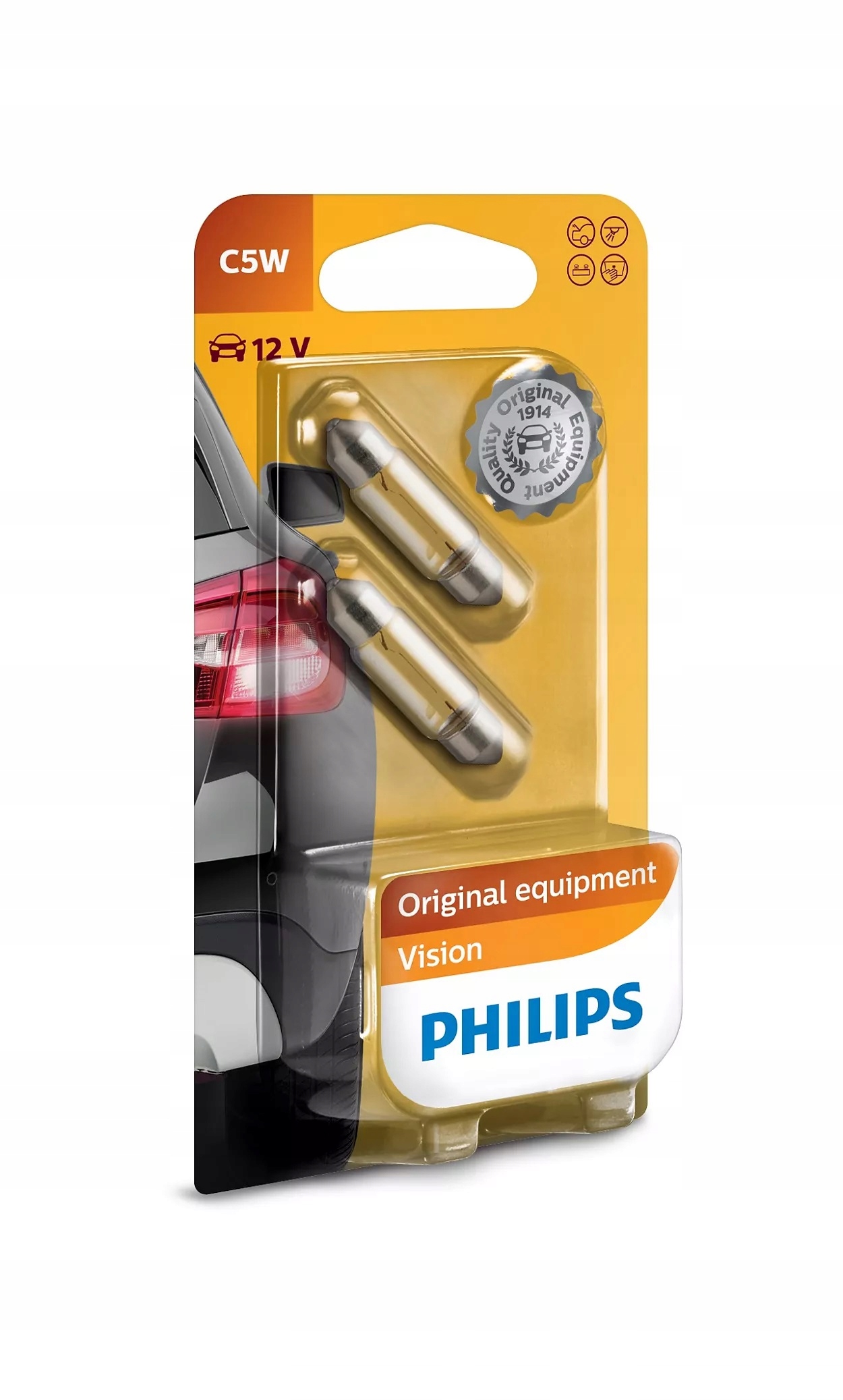 

Philips C5W Vision 5W 12V SV8,5 Żarówki 2szt. 38MM
