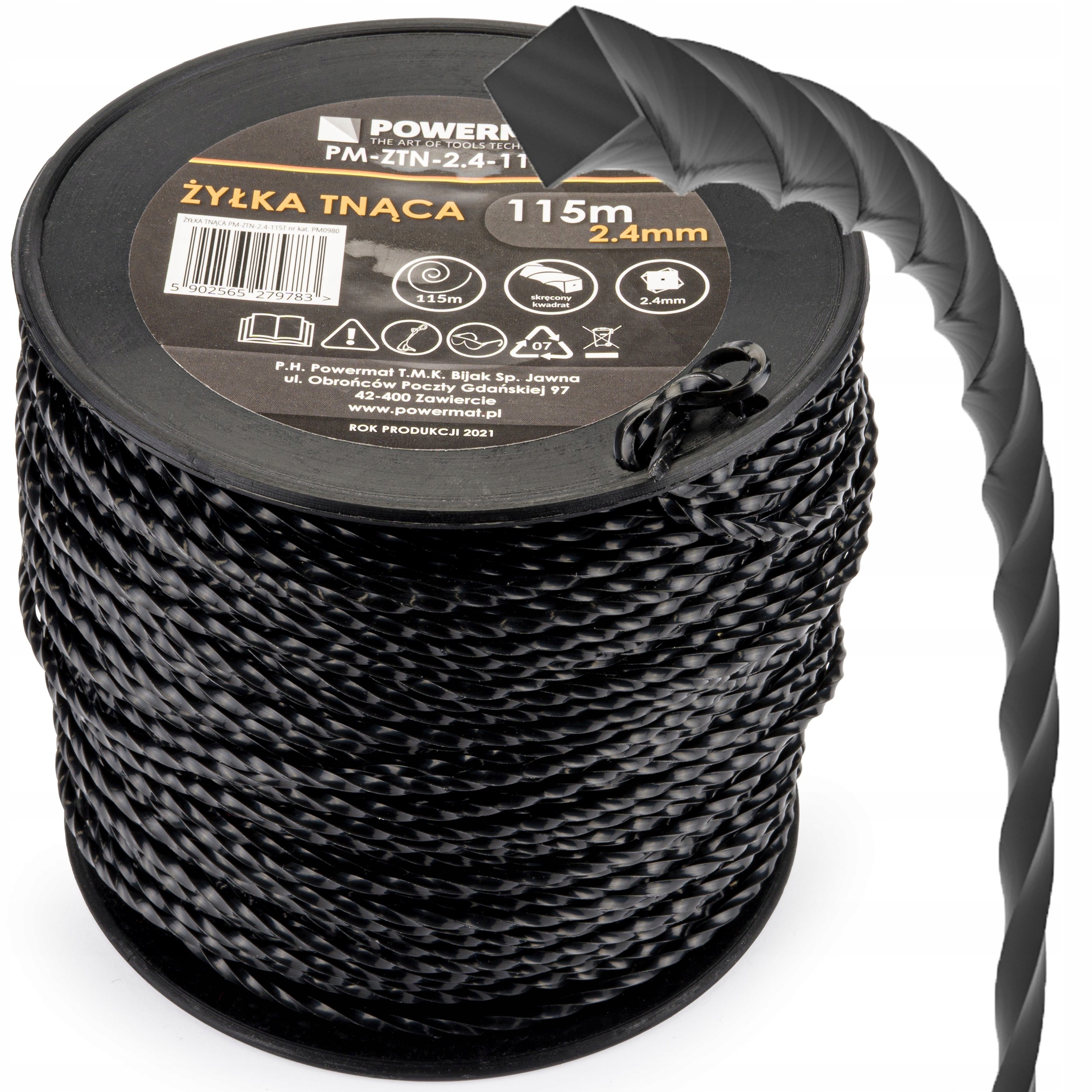 

Żyłka Do Głowicy Kosy Spalinowej 2,40x115m 4-KĄTNA