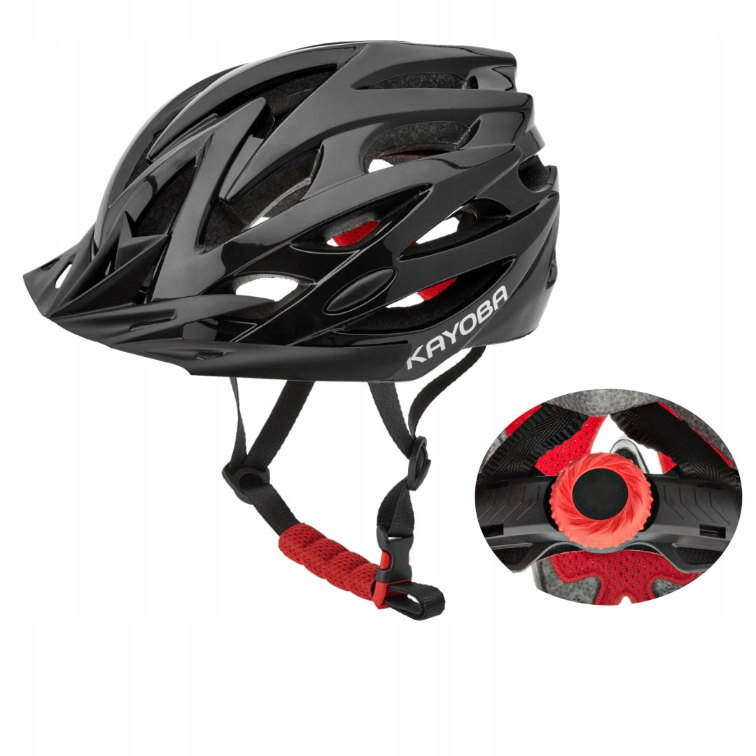 Černá nastavitelná cyklistická přilba 55-58